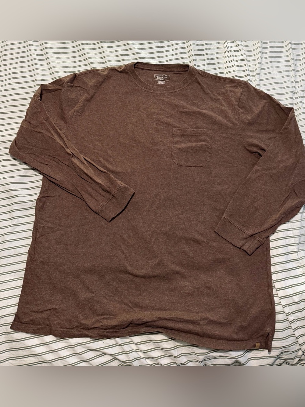 Pendleton Brown Long-Sleeve Pocket Tee